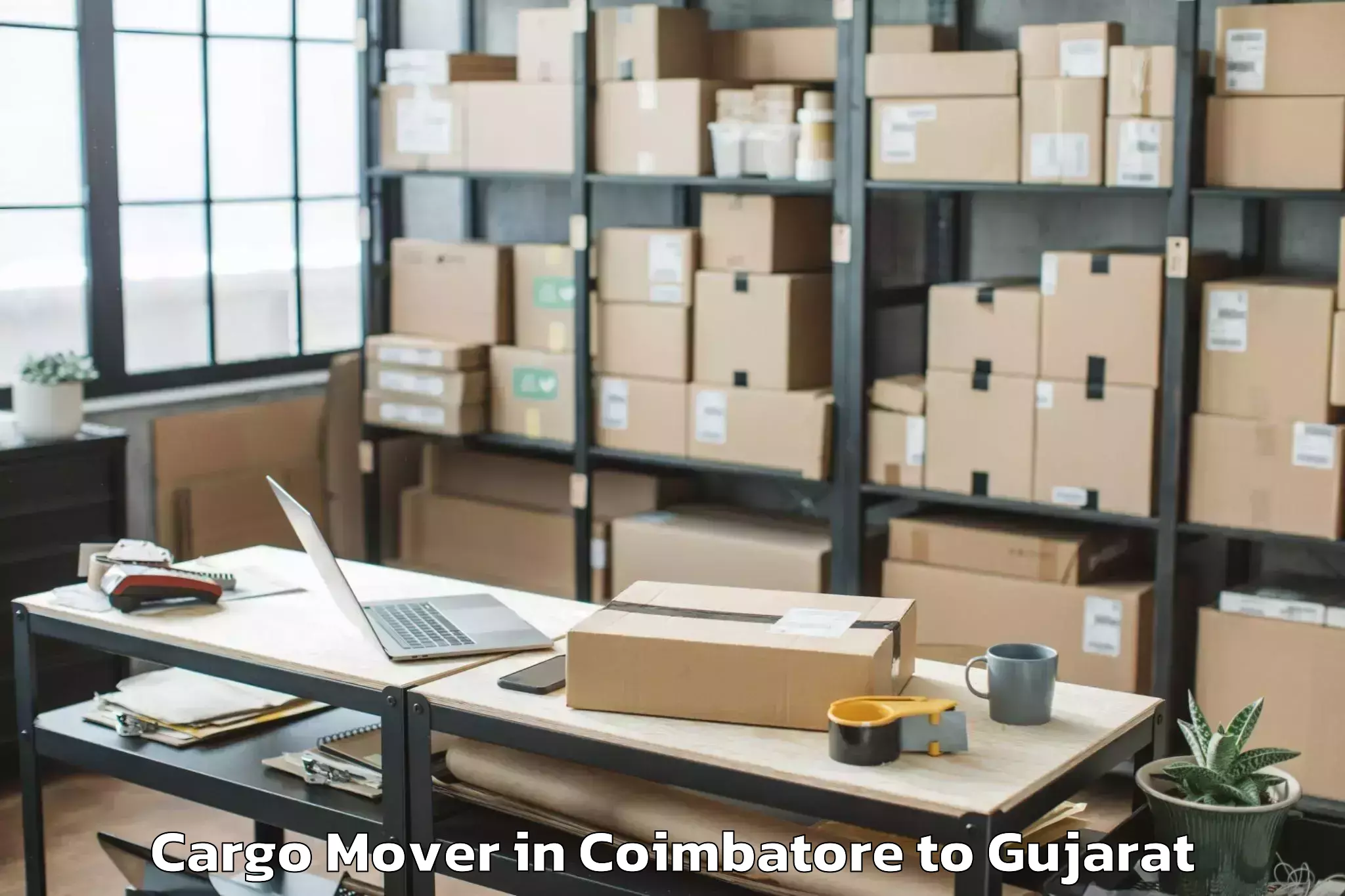 Hassle-Free Coimbatore to Rapar Cargo Mover